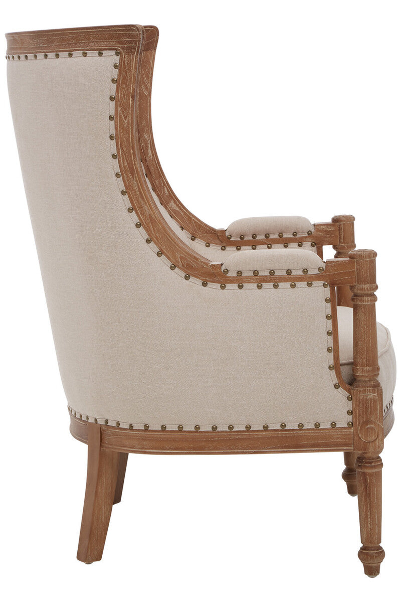 Cabra Cream Fabric Armchair - Image 3