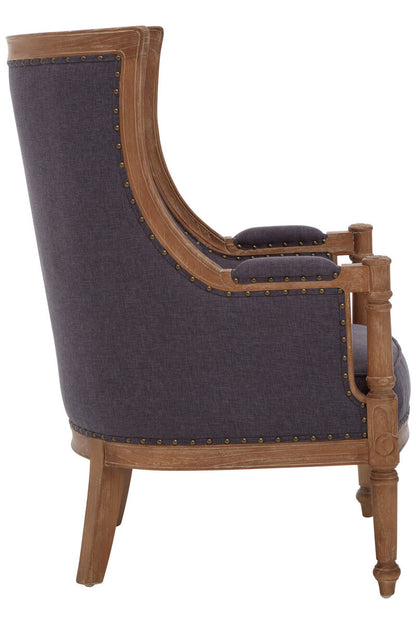 Cabra Graphite Grey Fabric Armchair