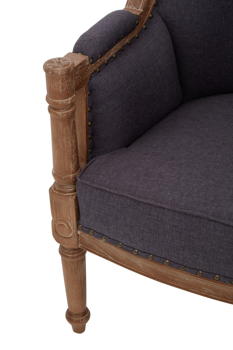 Cabra Graphite Grey Fabric Armchair