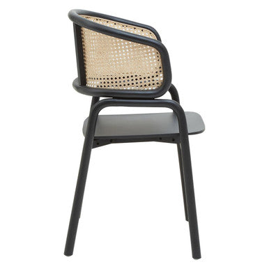 Corso Cane Rattan And Black Chair