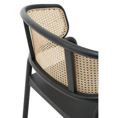 Corso Cane Rattan And Black Chair
