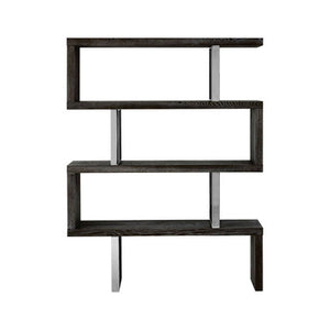 Ulmus Black Elm Wood 4 Tier Shelf Unit