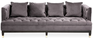 Sefira 3 Seat Viola Pirate Grey Fabric Sofa
