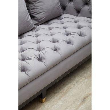 3 Seater Viola Pirate Grey Fabric Sofa, Sefira - Image 8