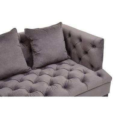 3 Seater Viola Pirate Grey Fabric Sofa, Sefira - Image 9