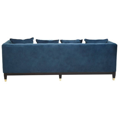 3 Seater Navy Fabric Sofa, Sefira - Image 5