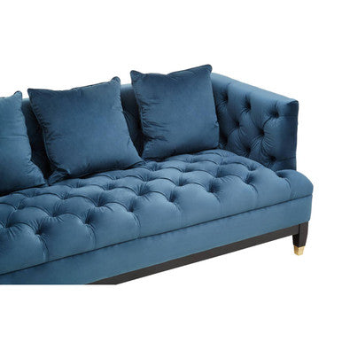 3 Seater Navy Fabric Sofa, Sefira - Image 6