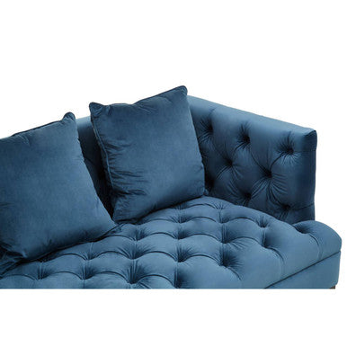 3 Seater Navy Fabric Sofa, Sefira - Image 7