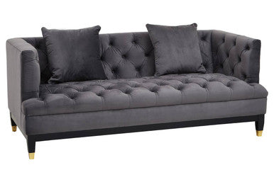 Sefira 2 Seat Viola Pirate Grey Fabric Sofa