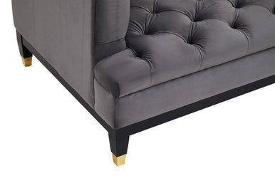 Sefira 2 Seat Viola Pirate Grey Fabric Sofa