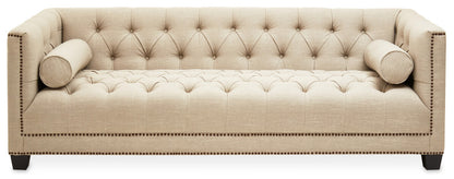 3 Seater Stone Fabric Sofa, Surina - Image 1