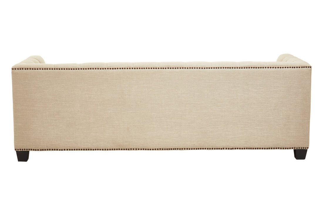 3 Seater Stone Fabric Sofa, Surina - Image 5