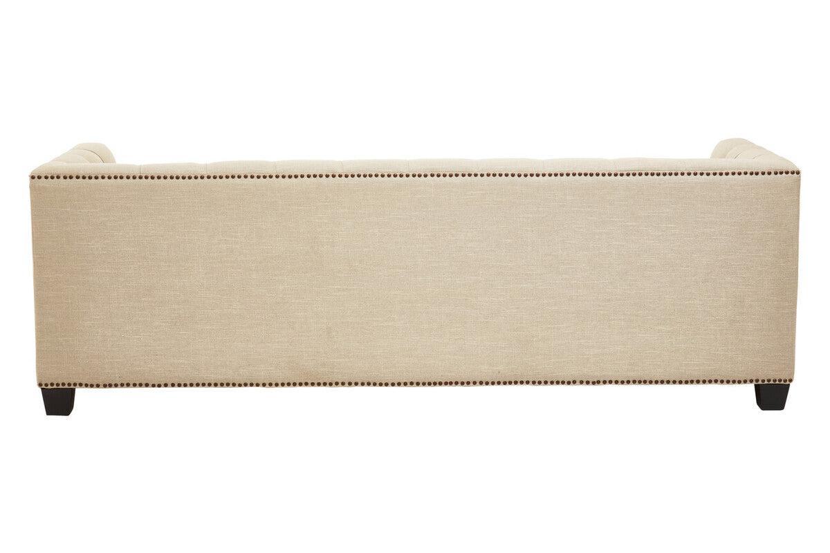 3 Seater Stone Fabric Sofa, Surina - Image 5