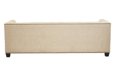 Surina 3 Seat Stone Fabric Sofa