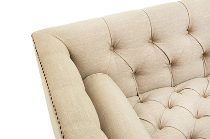 3 Seater Stone Fabric Sofa, Surina - Image 9