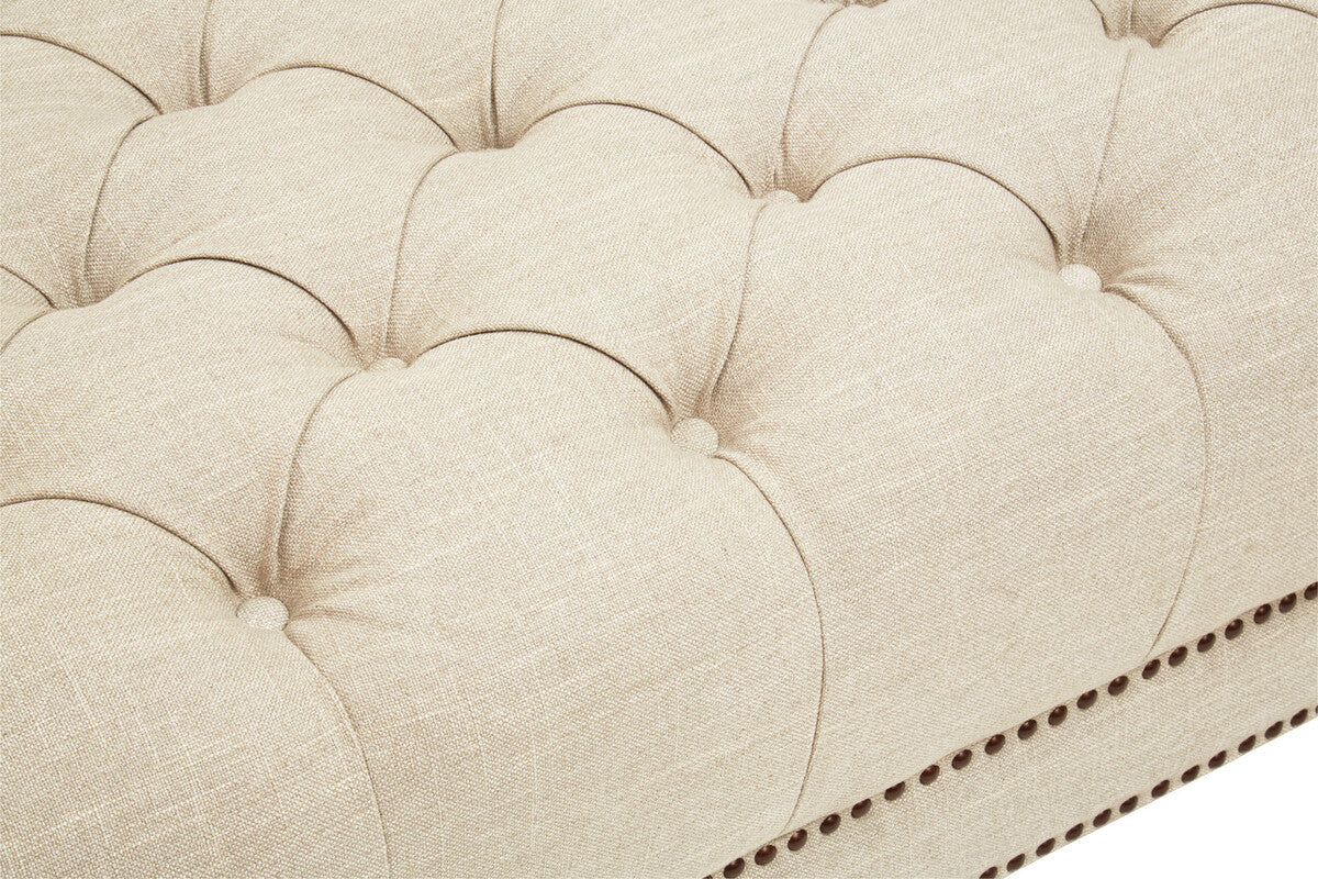 3 Seater Stone Fabric Sofa, Surina - Image 13