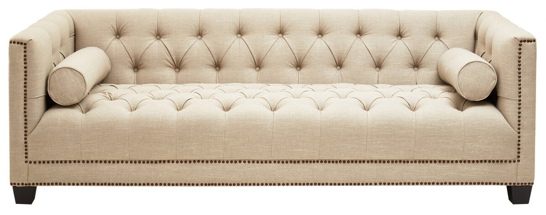 3 Seater Stone Fabric Sofa, Surina - Image 7