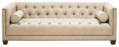 3 Seater Stone Fabric Sofa, Surina - Image 7