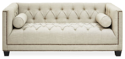 Surina 2 Seat Stone Fabric Sofa