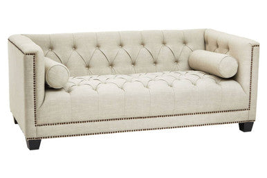 Surina 2 Seat Stone Fabric Sofa