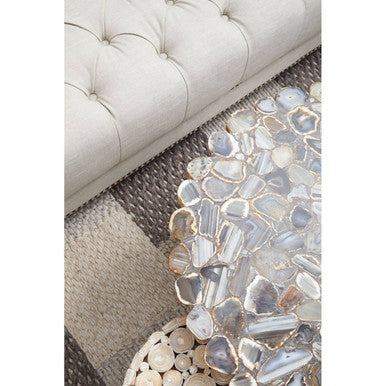 2 Seater Stone Fabric Sofa, Surina - Image 7