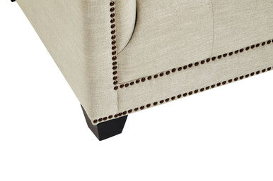 2 Seater Stone Fabric Sofa, Surina - Image 10