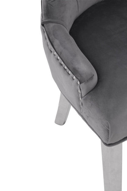 Richmond Grey Velvet Dining Chair