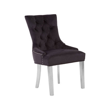 Richmond Black Velvet Dining Chair