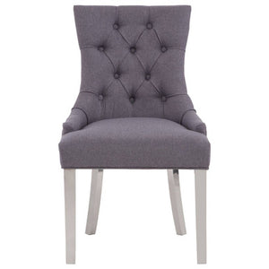 Richmond Grey Fabric Button Tufted Dining Chair