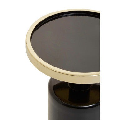 Elva Black And Gold Side Table