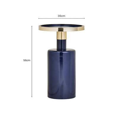 Elva Navy And Gold Side Table