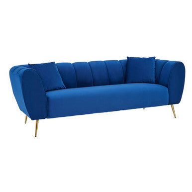 Florine 3 Seat Midnight Velvet Sofa