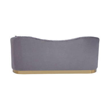 3 Seater Grey Pleated Velvet Sofa, Franza - Image 5