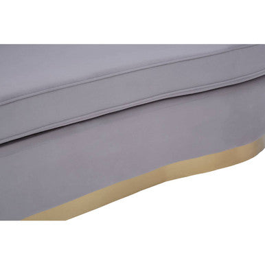 3 Seater Grey Pleated Velvet Sofa, Franza - Image 8