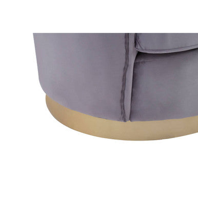 3 Seater Grey Pleated Velvet Sofa, Franza - Image 9