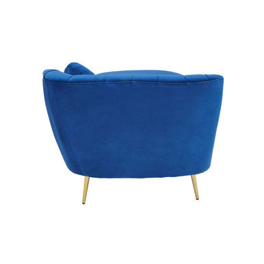 Felizia Midnight Blue Velvet Left Arm Chaise Lounge