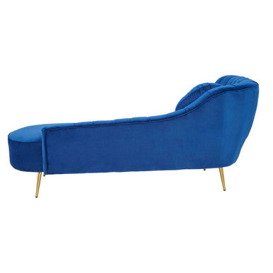 Felizia Midnight Blue Velvet Left Arm Chaise Longue - Image 5