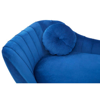 Felizia Midnight Blue Velvet Left Arm Chaise Longue - Image 8