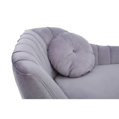 Felizia Grey Velvet Left Hand Chaise Longue - Image 7