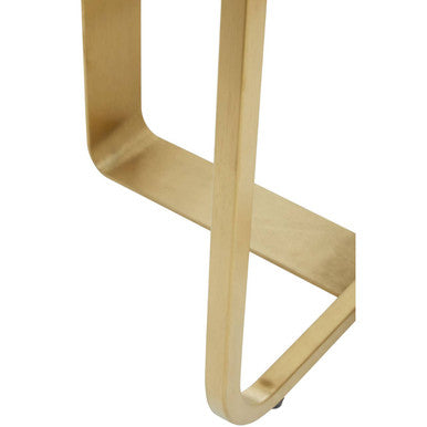 Lena Black And Gold Round Top Side Table