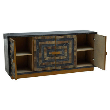 Roselle Four Door Recycled Elm Wood Sideboard - Image 4