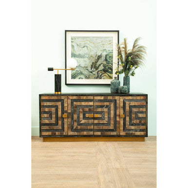 Roselle Four Door Recycled Elm Wood Sideboard - Image 7
