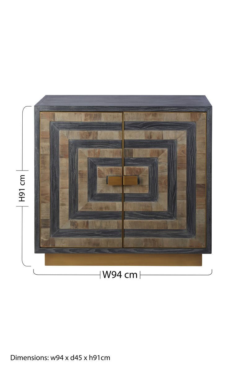 Roselle Two Door Recycled Elm Wood Sideboard - Image 12