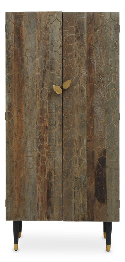 Malay Recycled Elm Wood Tall Cabinet