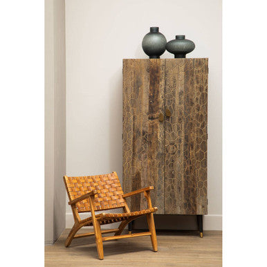 Malay Recycled Elm Wood Tall Cabinet