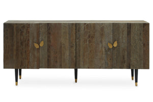 Malay Recycled Elm Wood 4 Door Sideboard