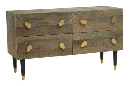 Malay Four Drawer Recycled Elm Wood Chest