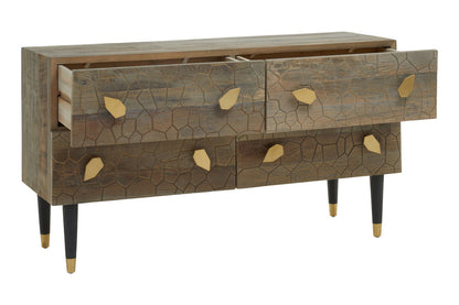 Malay Four Drawer Recycled Elm Wood Chest