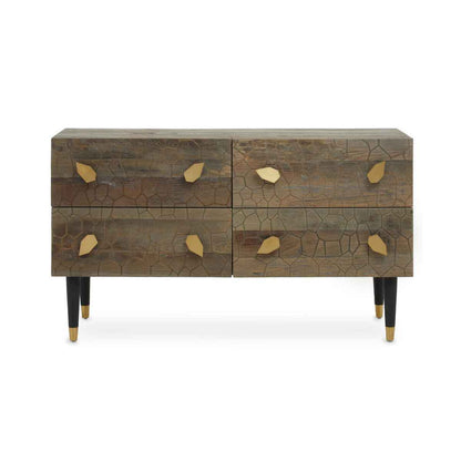 Malay Four Drawer Recycled Elm Wood Chest