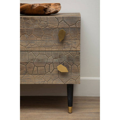 Malay Four Drawer Recycled Elm Wood Chest